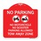 Signmission No Parking No Motorcycle No Scooter Parking Allowed Tow Away Zone With Graphic, A-DES-RW-1818-23704 A-DES-RW-1818-23704 - alternate 1